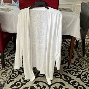 Long white light weight sweater